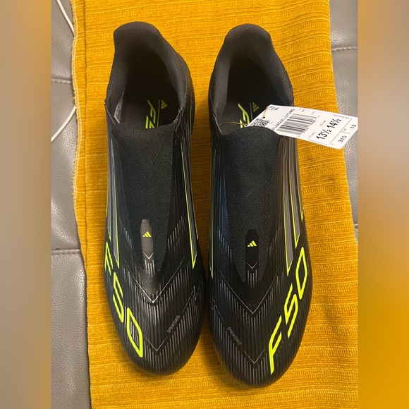 Adidas F50 Black and Neon Green Soccer Cleats main image 5